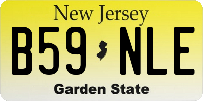 NJ license plate B59NLE