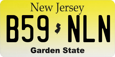 NJ license plate B59NLN