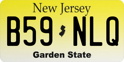 NJ license plate B59NLQ