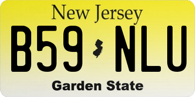 NJ license plate B59NLU