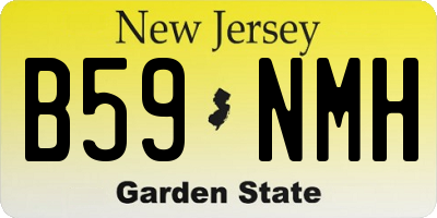 NJ license plate B59NMH