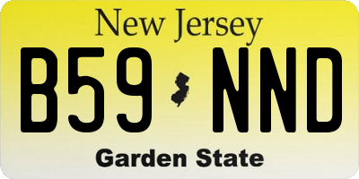 NJ license plate B59NND