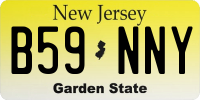 NJ license plate B59NNY