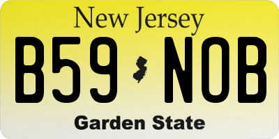 NJ license plate B59NOB
