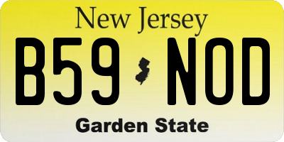 NJ license plate B59NOD