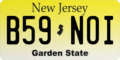 NJ license plate B59NOI