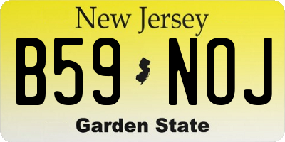 NJ license plate B59NOJ