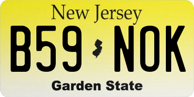 NJ license plate B59NOK