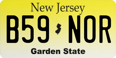 NJ license plate B59NOR