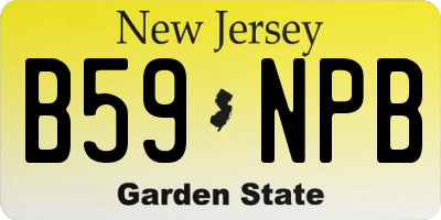 NJ license plate B59NPB