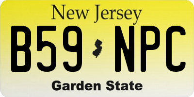 NJ license plate B59NPC