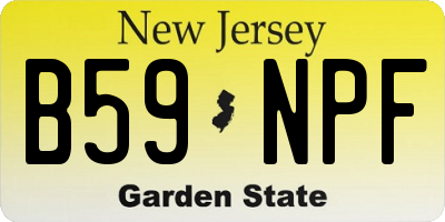 NJ license plate B59NPF