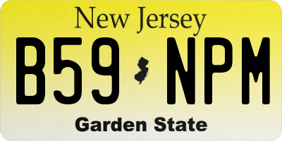 NJ license plate B59NPM