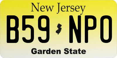 NJ license plate B59NPO