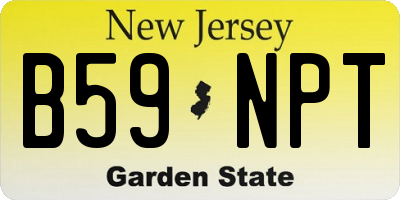 NJ license plate B59NPT