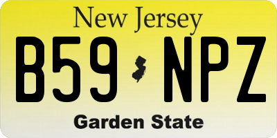 NJ license plate B59NPZ