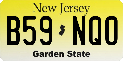 NJ license plate B59NQO