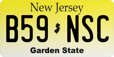 NJ license plate B59NSC