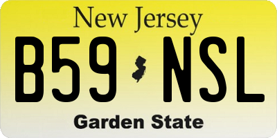 NJ license plate B59NSL