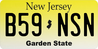 NJ license plate B59NSN