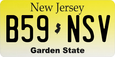 NJ license plate B59NSV