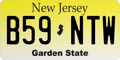 NJ license plate B59NTW
