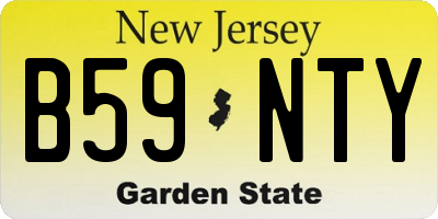 NJ license plate B59NTY