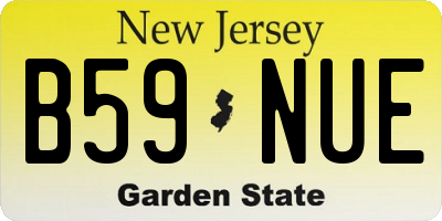 NJ license plate B59NUE