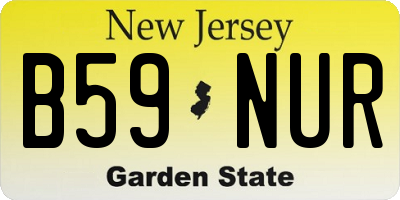 NJ license plate B59NUR