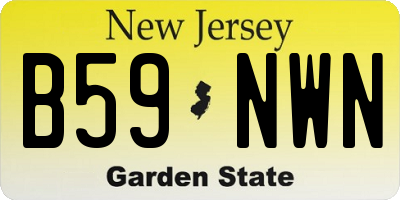 NJ license plate B59NWN