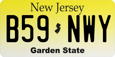NJ license plate B59NWY