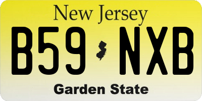 NJ license plate B59NXB
