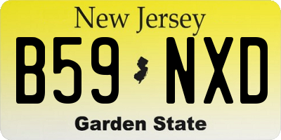 NJ license plate B59NXD