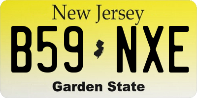 NJ license plate B59NXE