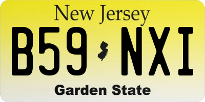 NJ license plate B59NXI