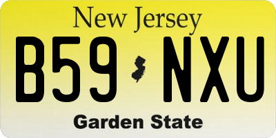 NJ license plate B59NXU