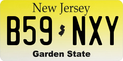 NJ license plate B59NXY