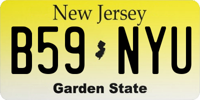 NJ license plate B59NYU