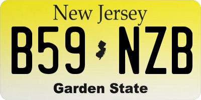 NJ license plate B59NZB