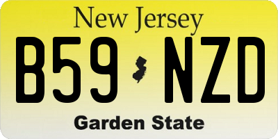 NJ license plate B59NZD