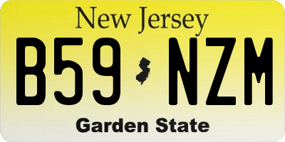 NJ license plate B59NZM