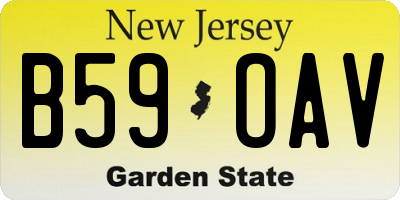 NJ license plate B59OAV