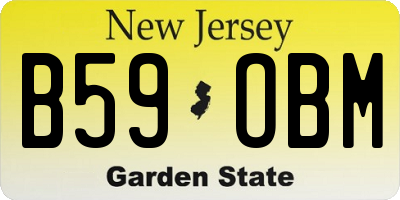 NJ license plate B59OBM