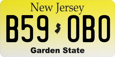 NJ license plate B59OBO