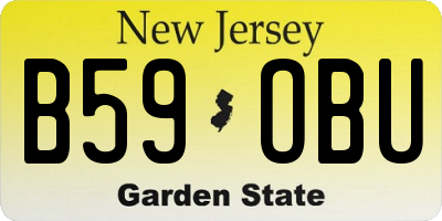 NJ license plate B59OBU