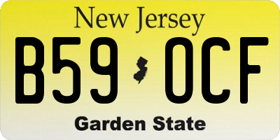 NJ license plate B59OCF