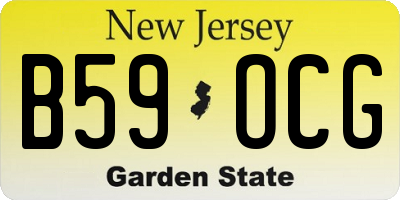 NJ license plate B59OCG