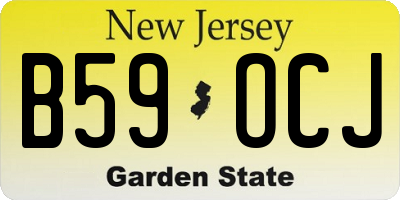 NJ license plate B59OCJ