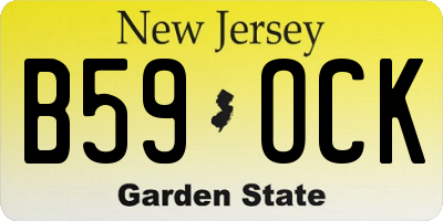 NJ license plate B59OCK