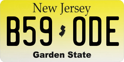 NJ license plate B59ODE